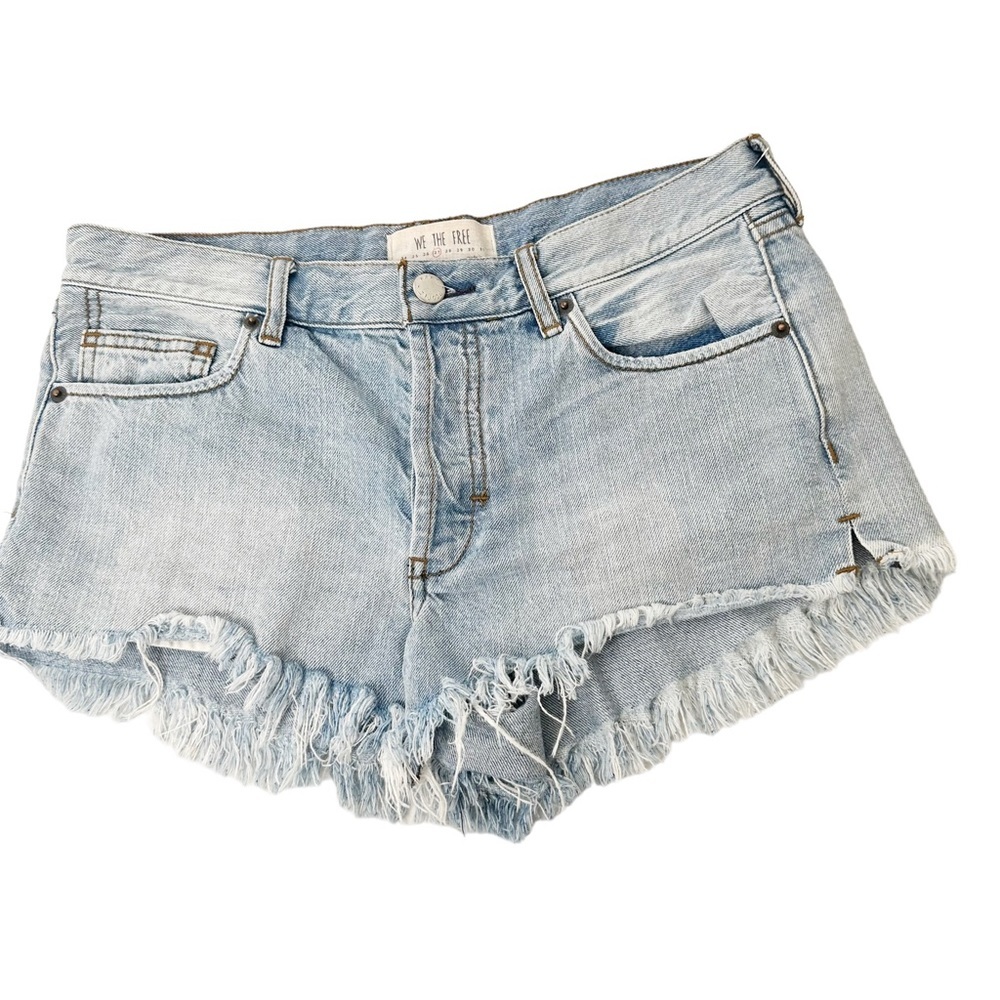 Free People We The Free Denim Distressed Shorts Size 27